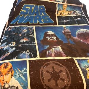 Vintage Black and Blue Star Wars Comforter Set